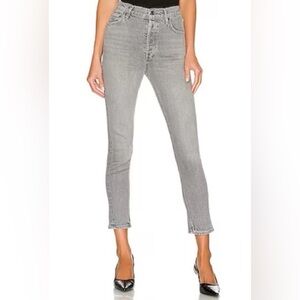 Agolde Nico High Rise Slim Jeans in Chime Gray Size 26
